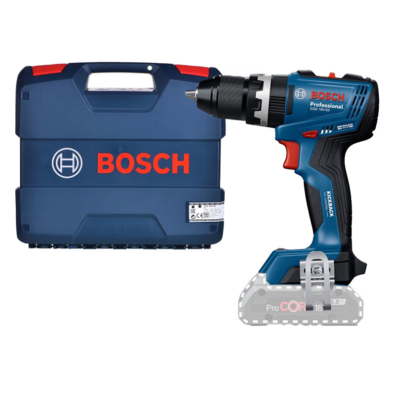 Thân máy khoan động lực dùng pin 18V Bosch GSB 18V-65 (Solo)