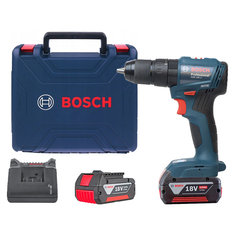 Máy khoan động lực 18V Bosch GSB 185-LI (SET 2 Pin 3.0Ah)